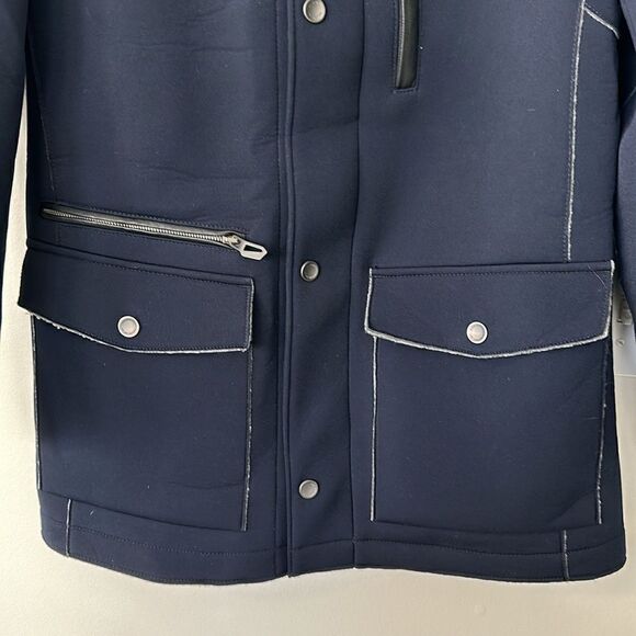 Bugatti FlexCity Mens Navy Blue Hooded Jacket 40R - Picture 2 of 11